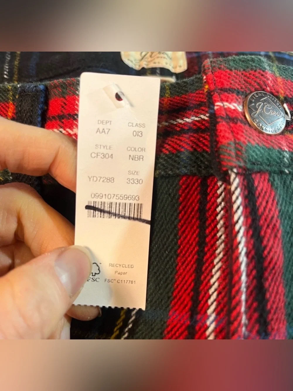J.Crew Classic five-pocket brushed twill pant in plaid